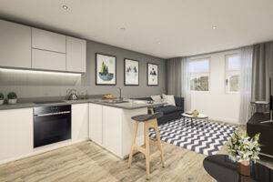 03 - Dolphin Bridge House - Kitchen & Living Area